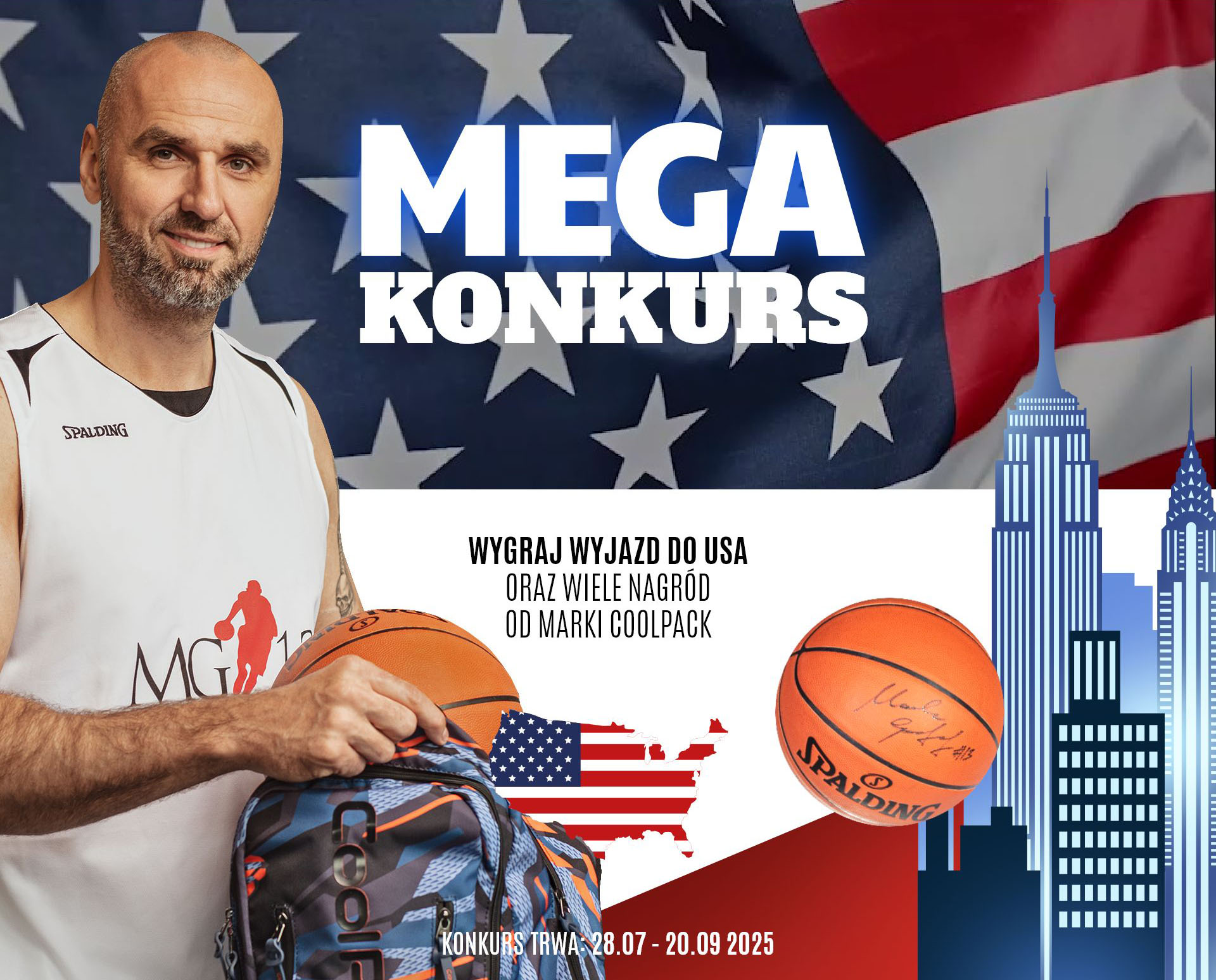 WYGRAJ WYJAZD DO USA ORAZ WIELE NAGRÓD OD MARKI COOLPACK KONKURS TRWA: 28.07 - 20.09 2025
